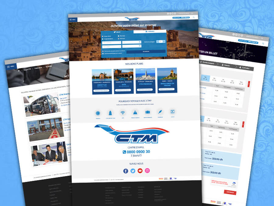 Site de réservation en ligne pour un transporteur national